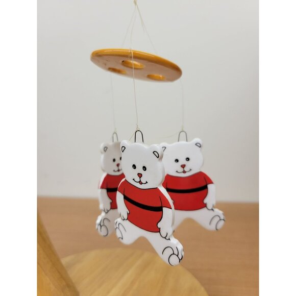 Vintage Russ Berrie Mini Windchime Teddy Bears - Picture 1 of 10